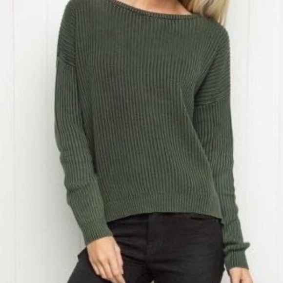 Brandy Melville Sweaters - Brandy Melville Ollie Sweater RARE Green Washed OS